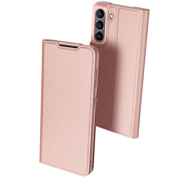 Чехол-книжка Dux Ducis с карманом для визиток для Samsung Galaxy S21 FE (Rose Gold) (1171932)