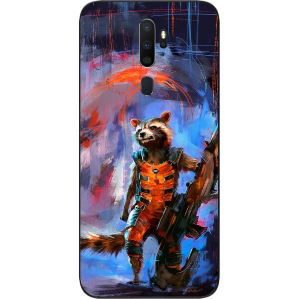 

Силиконовый чехол SMTT для OPPO A5 2020 с картинкой Енот Ракета