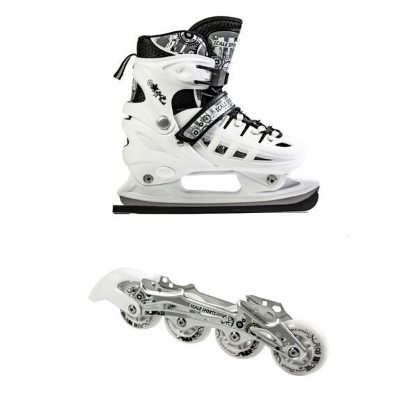 

Ролики-коньки Scale Sport. White (2в1), размер 38-41