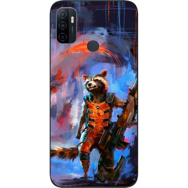 

Силиконовый чехол SMTT для OPPO A53 с картинкой Енот Ракета