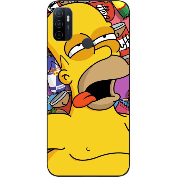 

Силиконовый бампер SMTT для OPPO A53 с изображением Гомер
