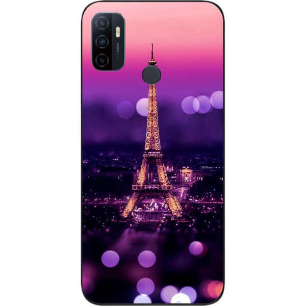 

Оригинальный силиконовый чехол SMTT для OPPO A53 с картинкой Париж ночью