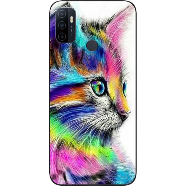 

Оригинальный бампер SMTT для OPPO A53 с картинкой Разноцветный кот