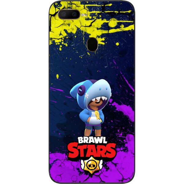 

Силиконовый чехол SMTT для OPPO A12 с картинкой Бравл Старс герой Леон акула