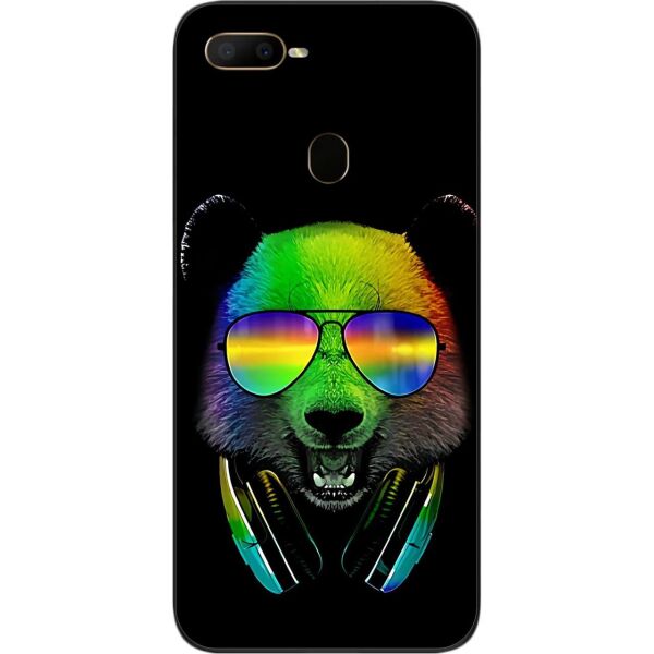 

Силиконовый бампер SMTT для OPPO A12 с изображением Мишка в наушниках