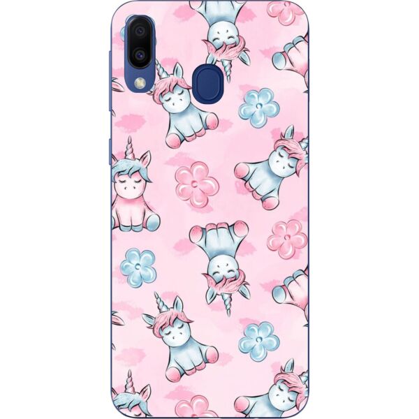 

Бампер силиконовый чехол Casemarket с картинкой для Samsung Galaxy A30 Милые единорожки