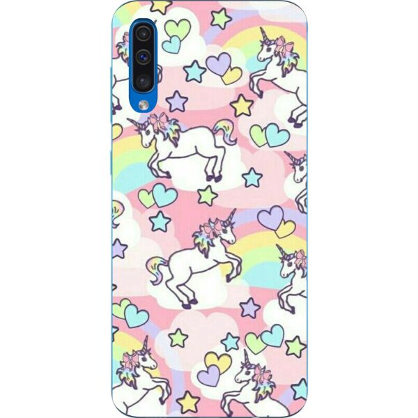 

Чехол силиконовый Casemarket с картинкой для Samsung A50 Galaxy A505 2019 Розовые единороги