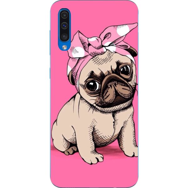 

Бампер силиконовый чехол Casemarket с картинкой для Samsung A50 Galaxy A505 2019 Мопс