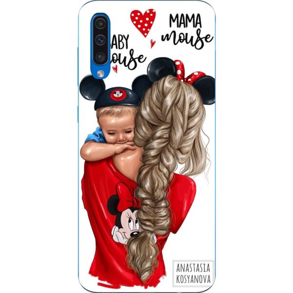 

Бампер силиконовый чехол Casemarket с картинкой для Samsung A50 Galaxy A505 2019 Мама и сын