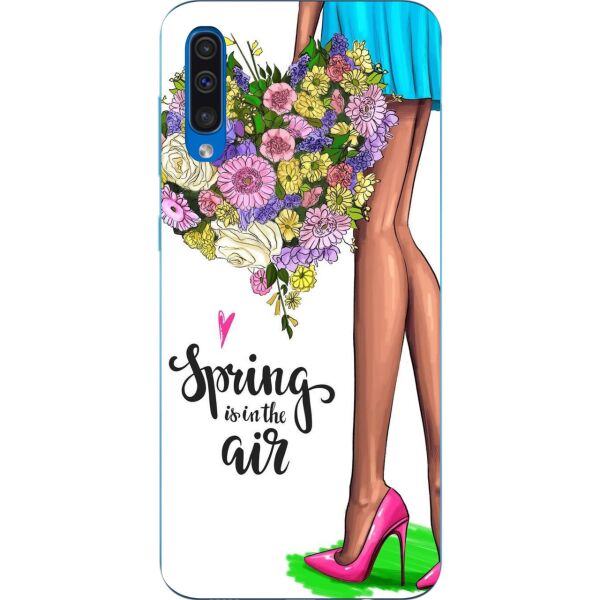 

Оригинальный силиконовый бампер чехол Casemarket для Samsung A50 Galaxy A505 2019 Девушка весна