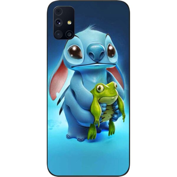 

Силиконовый чехол SMTT для Samsung M31s Galaxy M317F с картинкой Стич с лягушкой