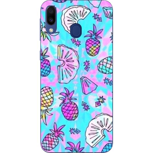 

Оригинальный силиконовый бампер чехол Casemarket для Samsung M20 2019 Galaxy M205f Ананас