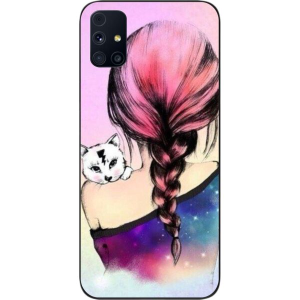

Оригинальный бампер SMTT для Samsung M31s Galaxy M317F с картинкой Котик на плече