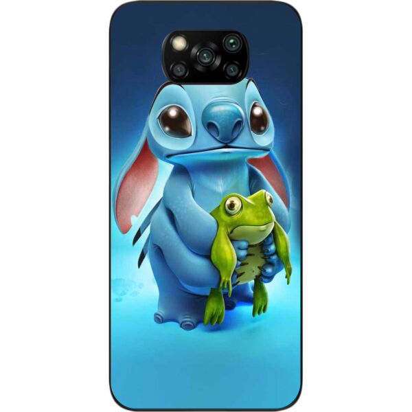 

Силиконовый чехол SMTT для Xiaomi Poco X3 с картинкой Стич с лягушкой