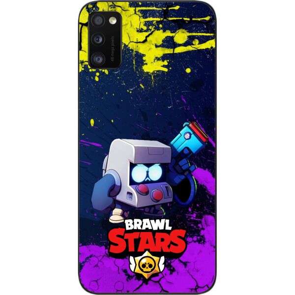 

Силиконовый чехол SMTT для Samsung A41 Galaxy A415F с картинкой Бравл Старс герой 8 бит