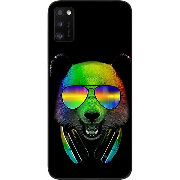 

Силиконовый бампер SMTT для Samsung A41 Galaxy A415F с изображением Мишка в наушниках