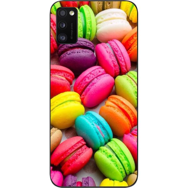

Оригинальный силиконовый чехол SMTT для Samsung A41 Galaxy A415F с картинкой Макаруны