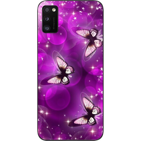 

Оригинальный чехол SMTT для Samsung A41 Galaxy A415F с картинкой Сиреневые бабочки