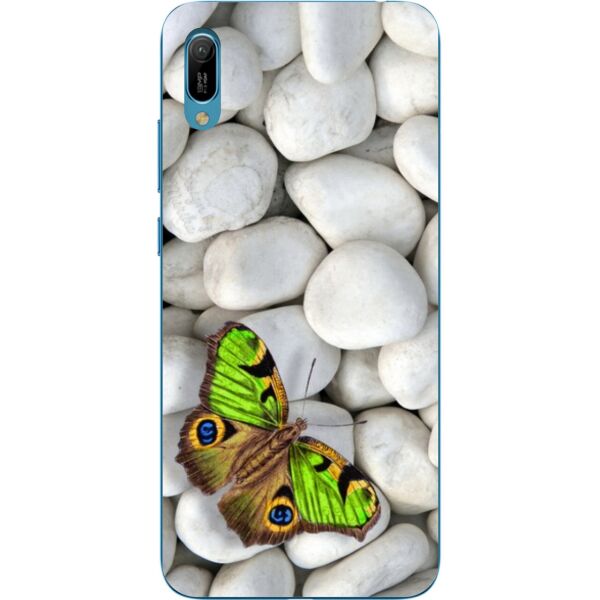 

Чехол силиконовый Casemarket с картинкой для Huawei Y6 2019 Бабочка на камешках