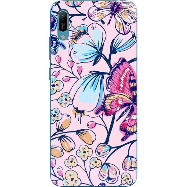 

Силиконовый бампер Casemarket с изображением для Huawei Y6 2019 Цветочный узор