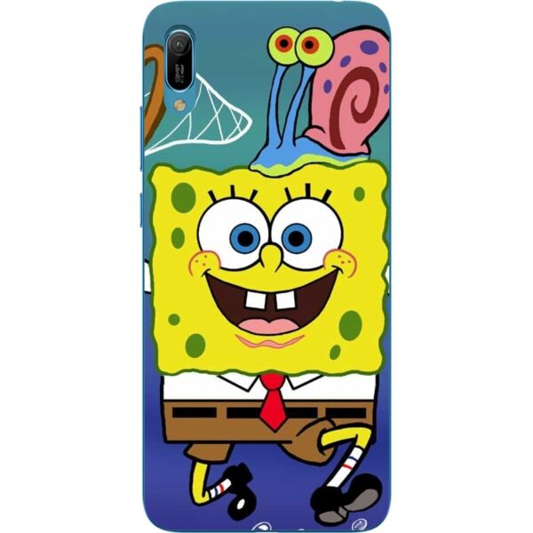

Силиконовый бампер Casemarket с изображением для Huawei Y6 2019 Губка Боб