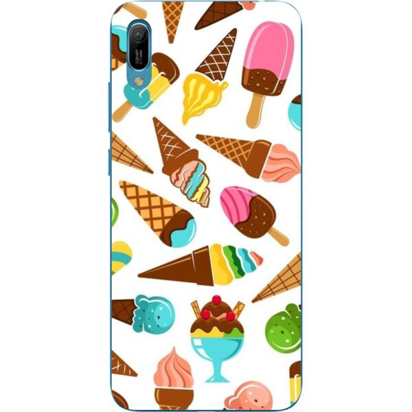 

Оригинальный силиконовый бампер чехол Casemarket для Huawei Y6 2019 с картинкой Ассорти мороженое