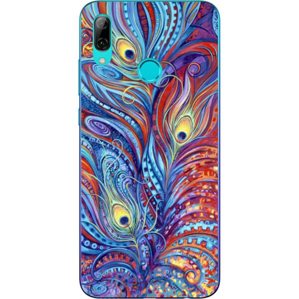 

Бампер силиконовый чехол Casemarket с картинкой для Huawei P Smart Plus Перья павлина