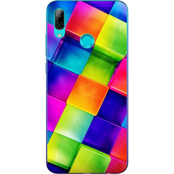 

Оригинальный силиконовый бампер чехол Casemarket для Huawei P Smart Plus с картинкой Радужные кубики