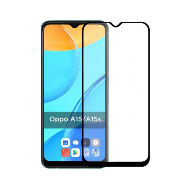 

Захисне скло Glass Full Glue для Oppo A15/A15S (Чорний)