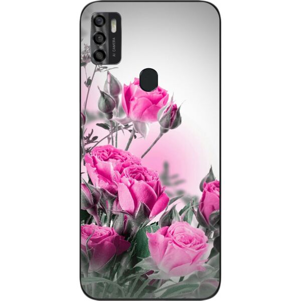 

Силиконовый бампер SMTT для ZTE Blade A7s 2020 с изображением Розовые розы