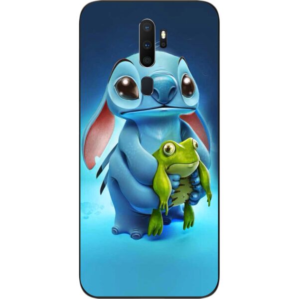 

Силиконовый чехол SMTT для OPPO A9 2020 с картинкой Стич с лягушкой