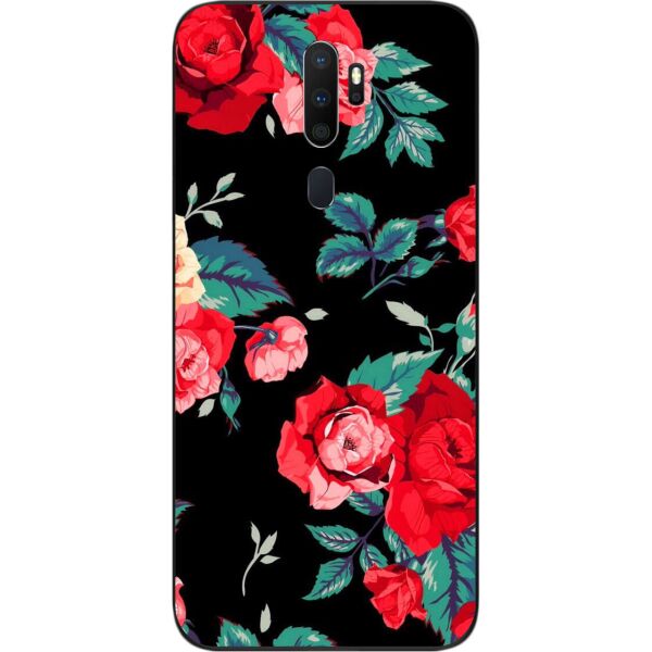

Силиконовый бампер SMTT для OPPO A9 2020 с изображением Красные розы