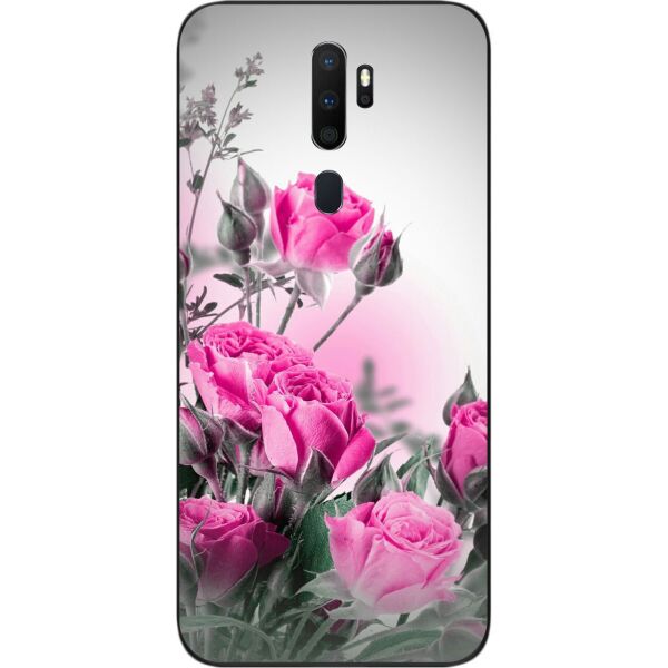 

Силиконовый бампер SMTT для OPPO A9 2020 с изображением Розовые розы
