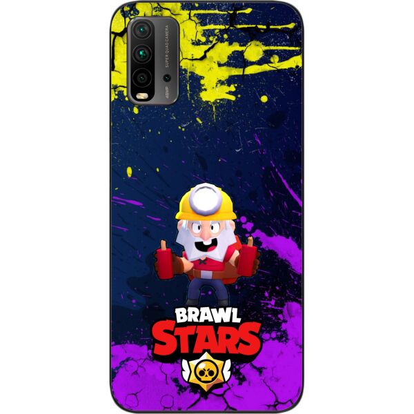 

Силиконовый чехол SMTT для Xiaomi Redmi 9T с картинкой Бравл Старс герой Динамайк