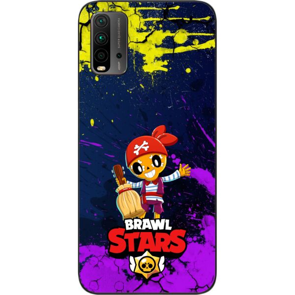 

Силиконовый чехол SMTT для Xiaomi Redmi 9T с картинкой Бравл Старс герой Пират поко