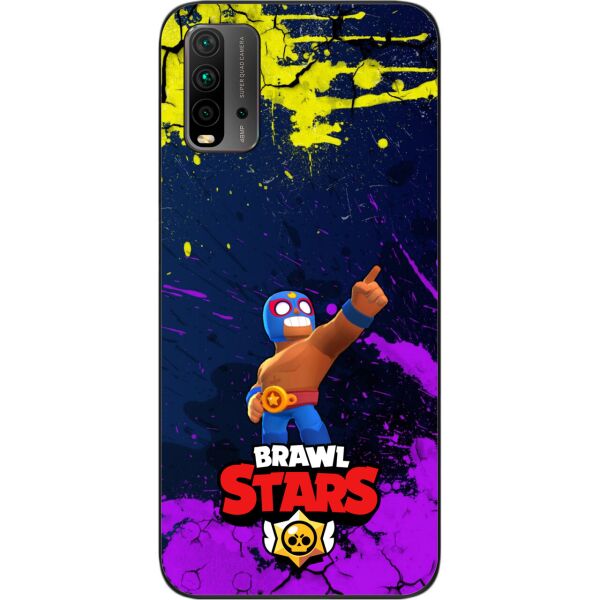 

Силиконовый чехол SMTT для Xiaomi Redmi 9T с картинкой Бравл Старс герой Примо