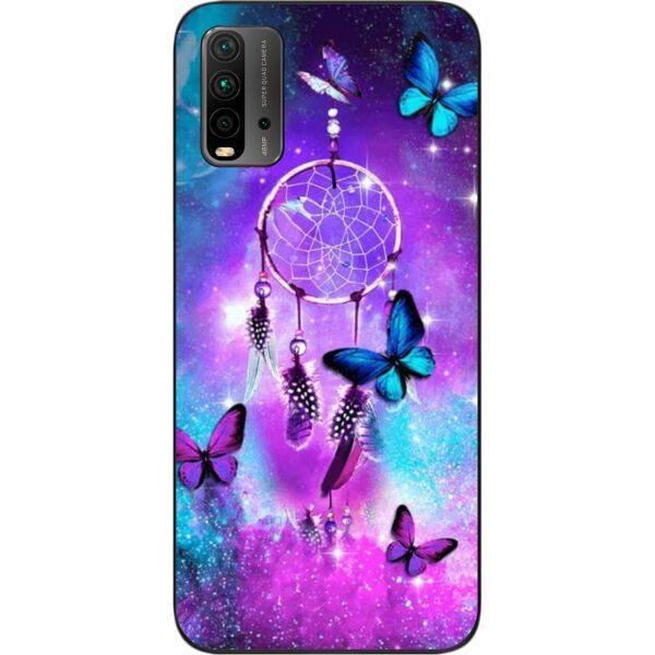 

Чехол силиконовый SMTT для Xiaomi Redmi 9T с картинкой Бабочки и оберег