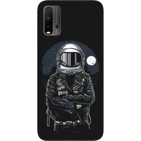 

Чехол силиконовый SMTT для Xiaomi Redmi 9T с картинкой Космонавт и луна