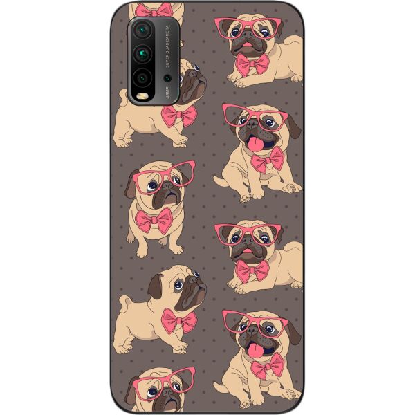 

Бампер силиконовый SMTT для Xiaomi Redmi 9T с рисунком Мопсики