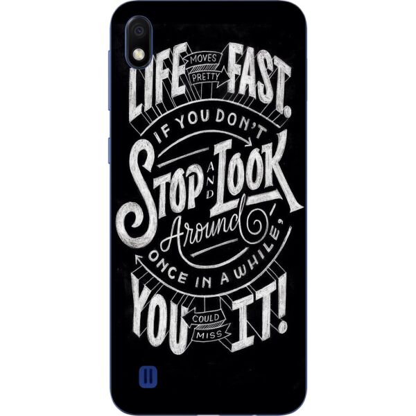 

Оригинальный силиконовый бампер чехол Casemarket для Samsung A10 2019 Galaxy A105F с картинкой Stop fast