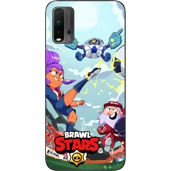 

Силиконовый чехол SMTT для Xiaomi Redmi 9T с картинкой Бравл Старс герой Броулбол