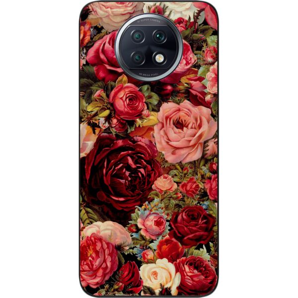 

Чехол силиконовый SMTT для Xiaomi Redmi Note 9T с картинкой Пионы