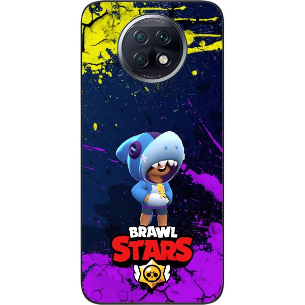 

Силиконовый чехол SMTT для Xiaomi Redmi Note 9T с картинкой Бравл Старс герой Леон акула