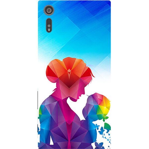 

Чехол Casemarket с картинкой силиконовый для Sony Xperia XZ f8332 Мамочка с малышом