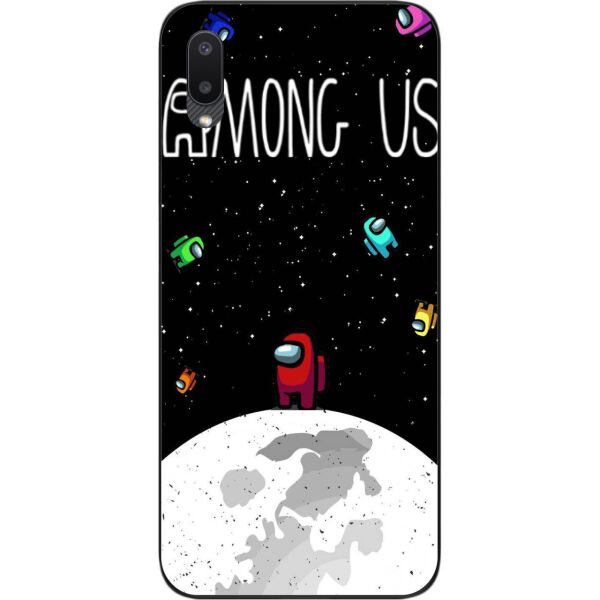 

Силиконовый чехол SMTT для Samsung A02 Galaxy A022 с картинкой Among us На луне