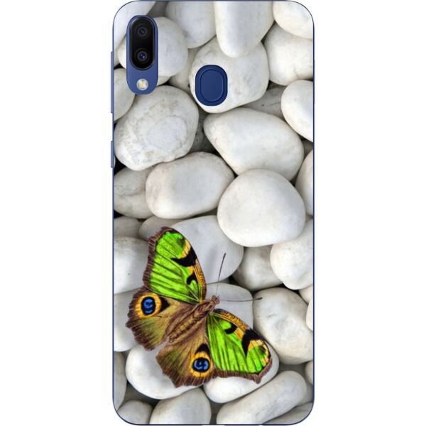 

Чехол силиконовый Casemarket с картинкой для Samsung A40 2019 Galaxy A405F Бабочка на камушках