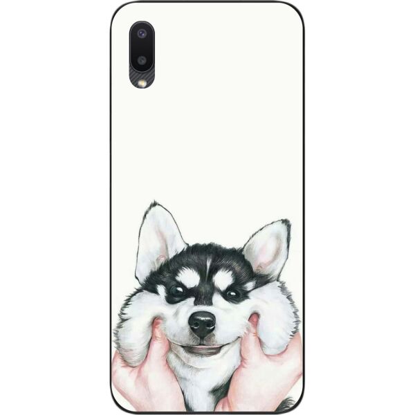 

Бампер силиконовый SMTT для Samsung A02 Galaxy A022 с рисунком Хаски