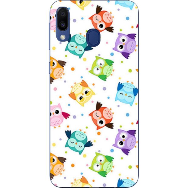 

Бампер силиконовый чехол Casemarket с картинкой для Samsung A40 2019 Galaxy A405F Разноцветные совы