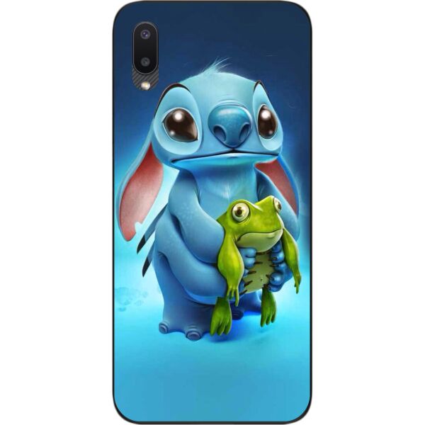 

Силиконовый чехол SMTT для Samsung A02 Galaxy A022 с картинкой Стич с лягушкой