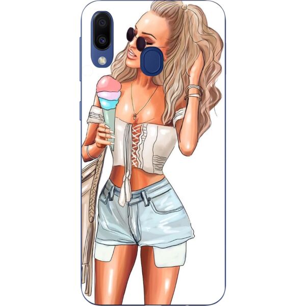 

Силиконовый бампер Casemarket с изображением для Samsung A40 2019 Galaxy A405F Блонда